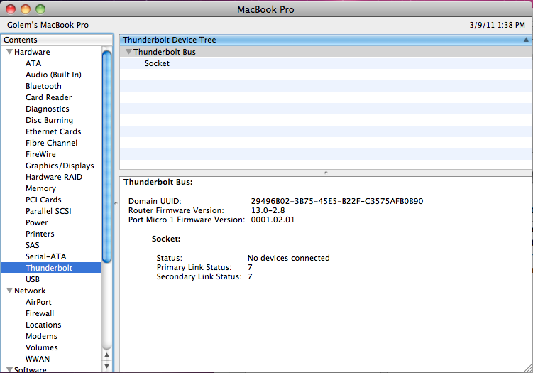 Thunderbolt gehört zu den neuen Macbook-Modellen.